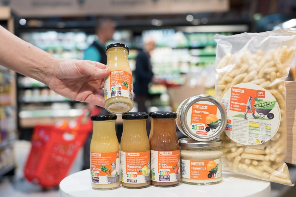 EROSKI comercializará tres productos saludables con base de legumbre